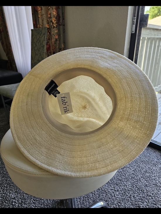 Olive & Pique Cream Straw Hat Dark Brown Band main image 4